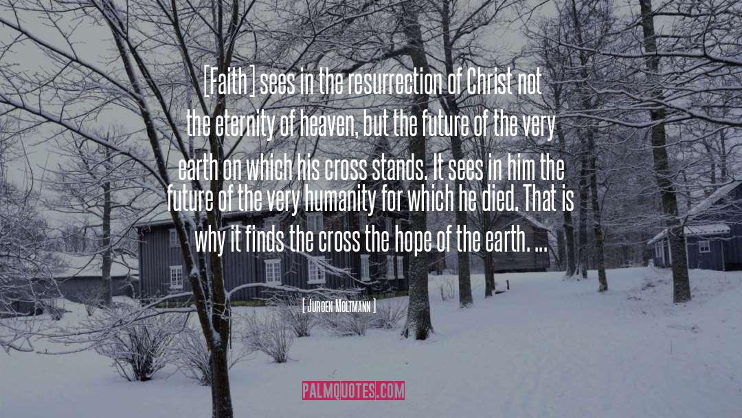 Jurgen Moltmann Quotes: [Faith] sees in the resurrection