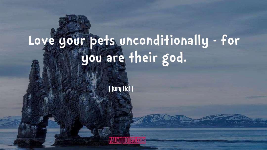 Jury Nel Quotes: Love your pets unconditionally -