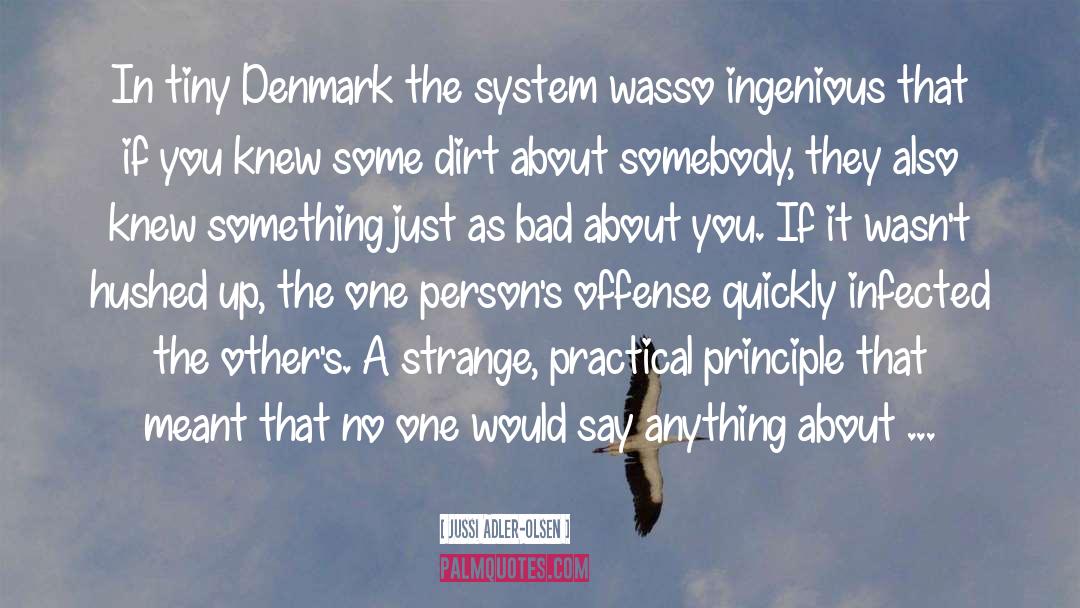 Jussi Adler-Olsen Quotes: In tiny Denmark the system