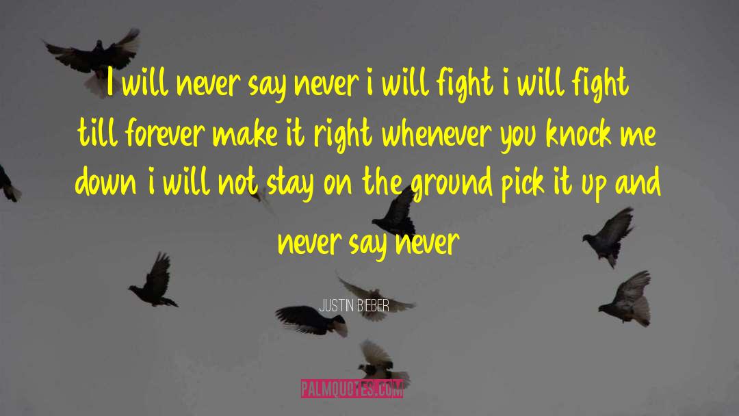 Justin Bieber Quotes: I will never say never