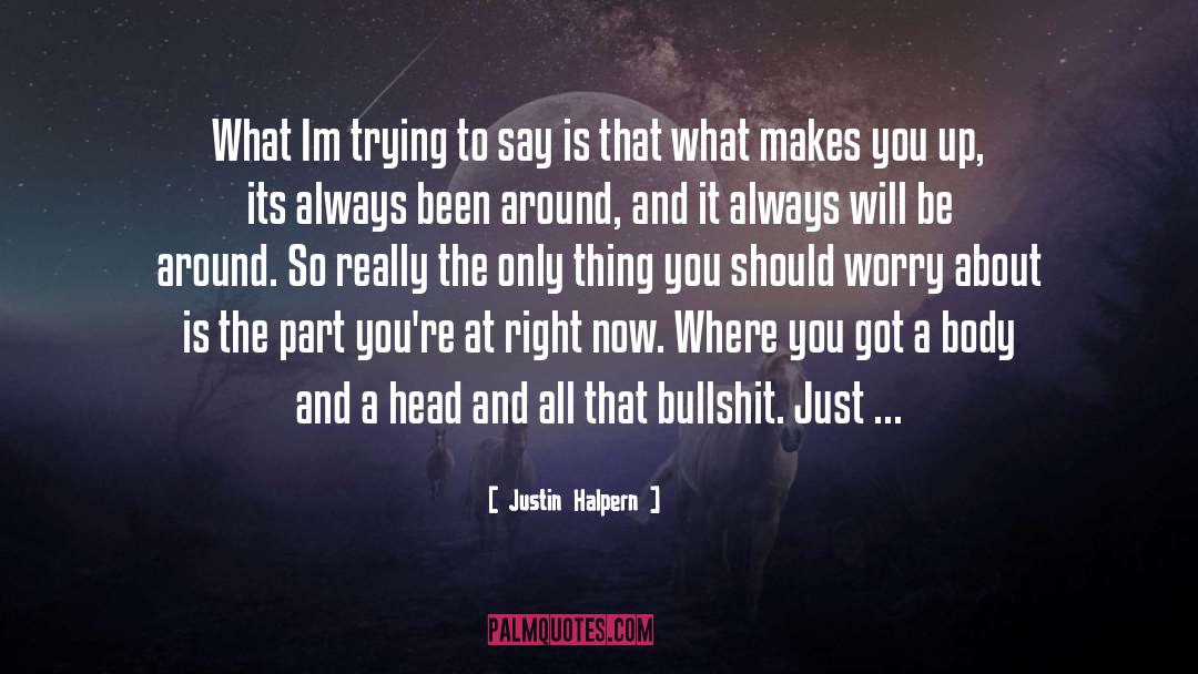 Justin Halpern Quotes: What Im trying to say