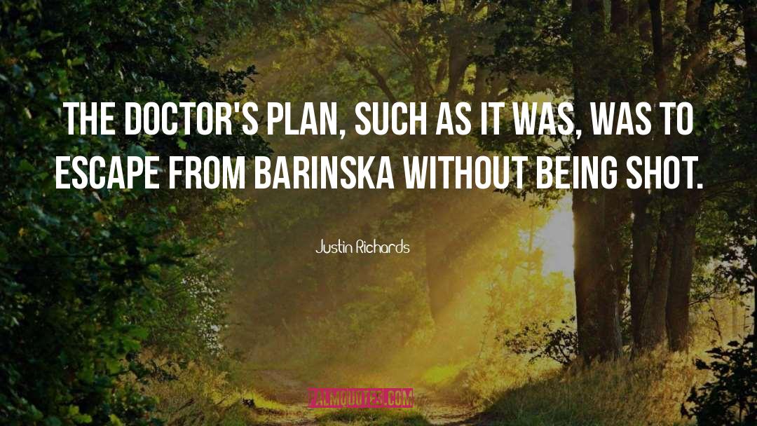 Justin Richards Quotes: The Doctor's plan, such as