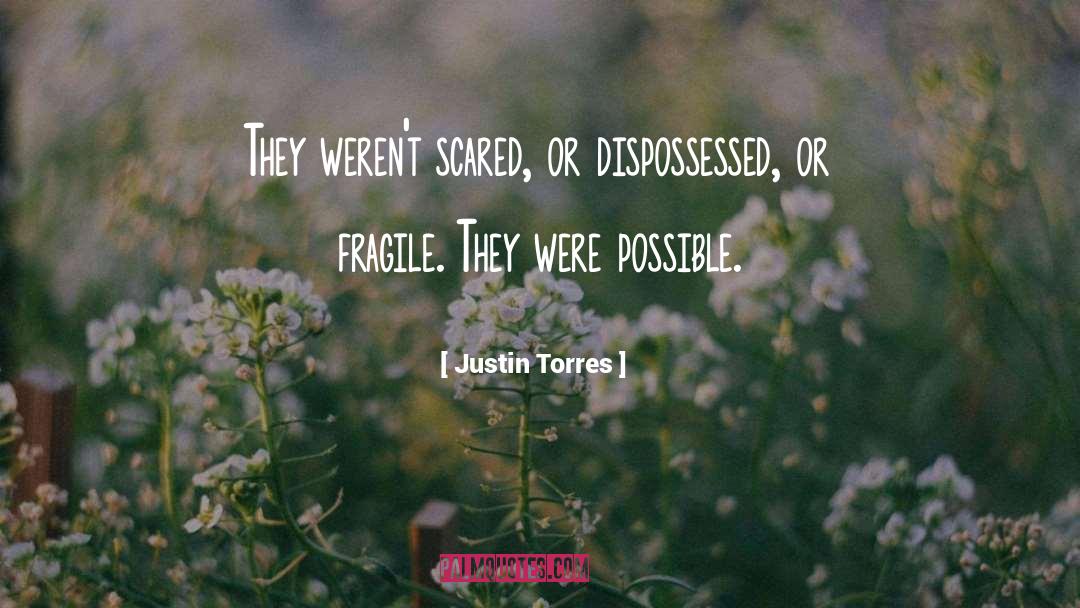 Justin Torres Quotes: They weren't scared, or dispossessed,