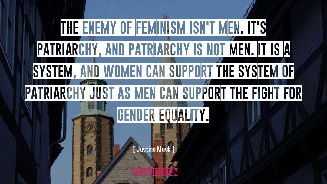 Justine Musk Quotes: The enemy of feminism isn't