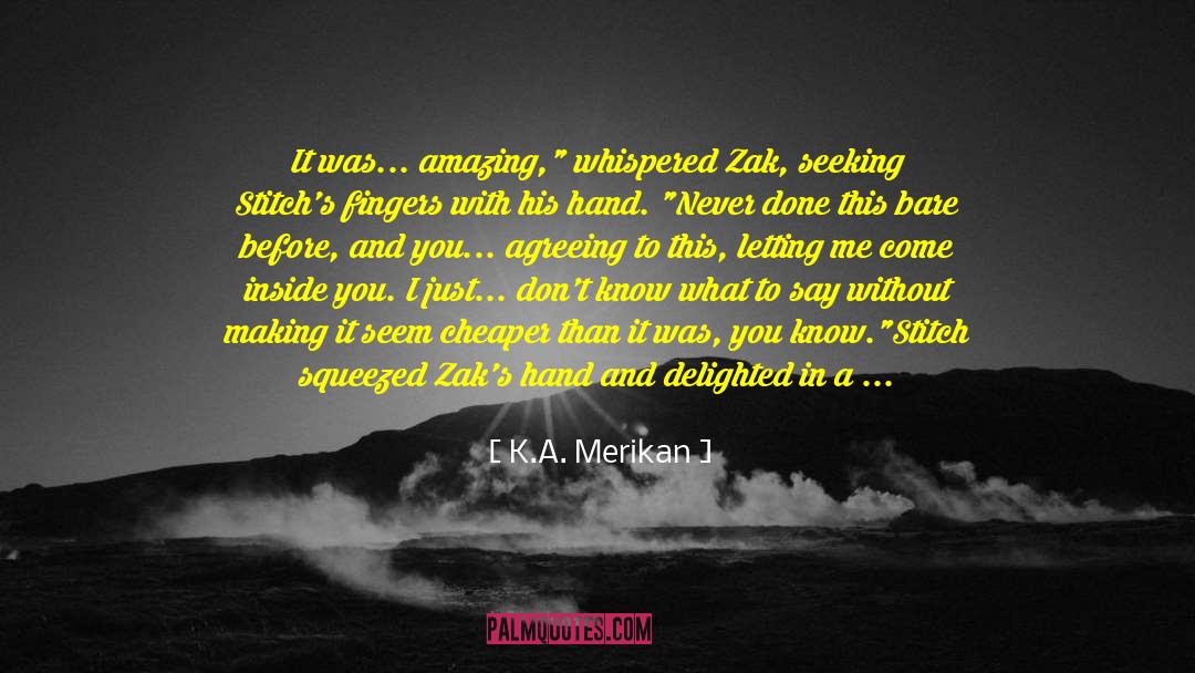 K.A. Merikan Quotes: It was... amazing,