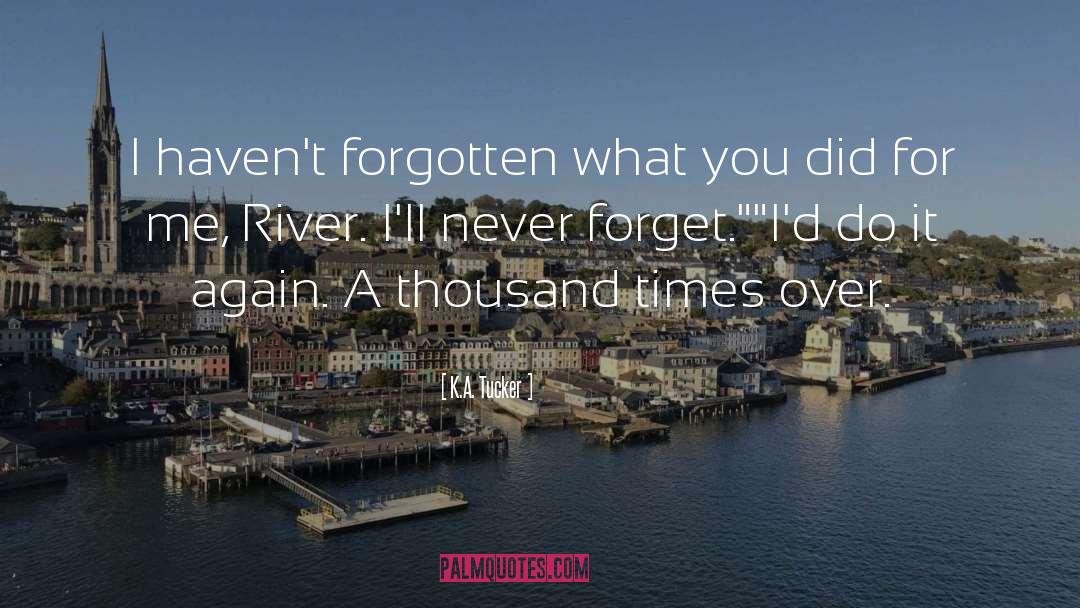 K.A. Tucker Quotes: I haven't forgotten what you