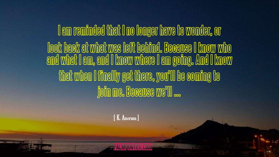 K. Ancrum Quotes: I am reminded that I