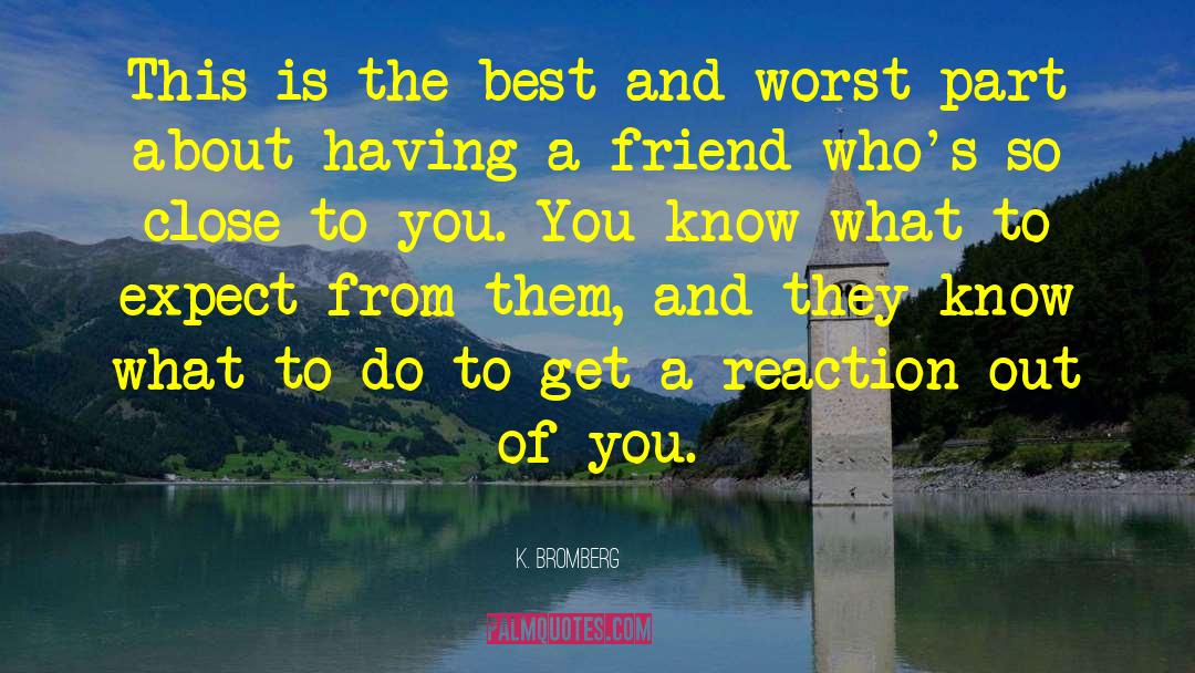 K. Bromberg Quotes: This is the best and