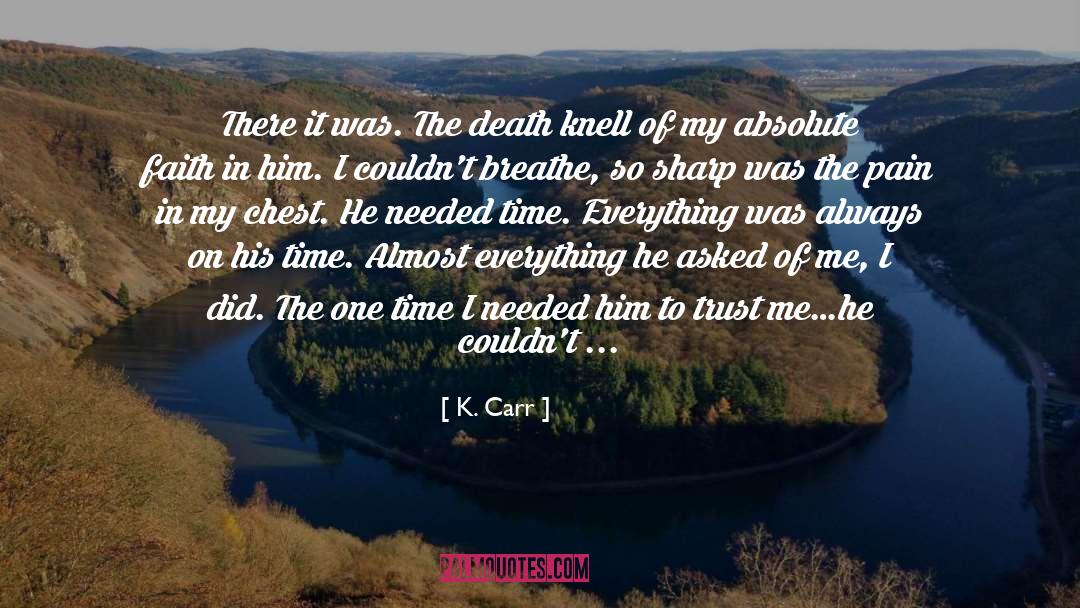 K. Carr Quotes: There it was. The death