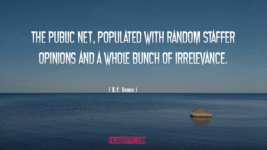 K.F. Breene Quotes: the public net, populated with