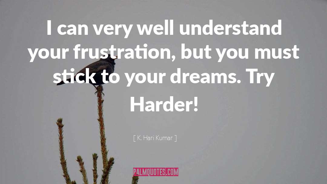 K.Hari Kumar Quotes: I can very well understand