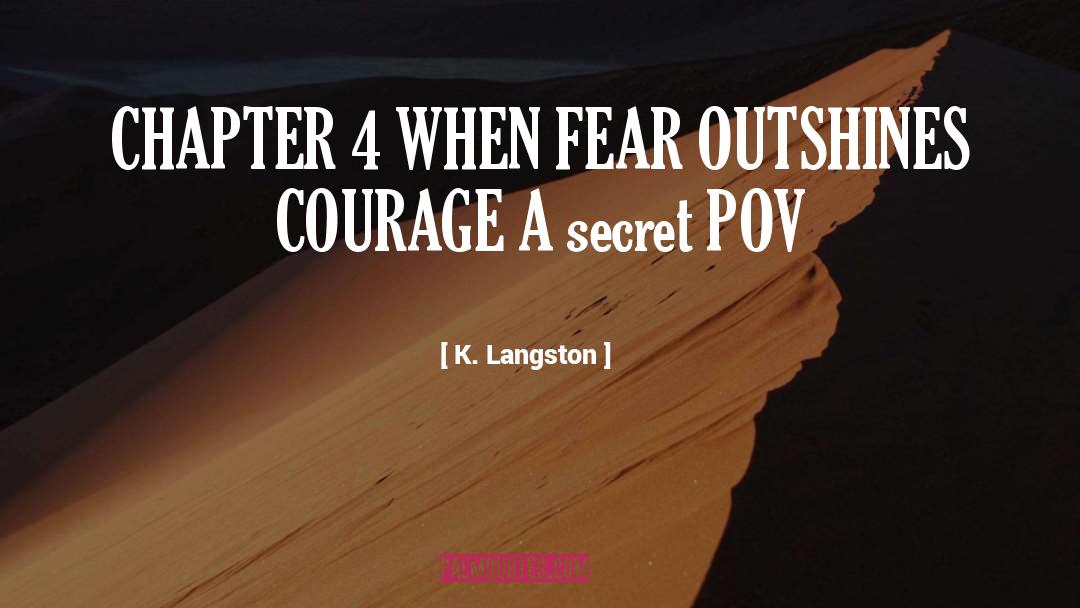 K. Langston Quotes: CHAPTER 4 WHEN FEAR OUTSHINES