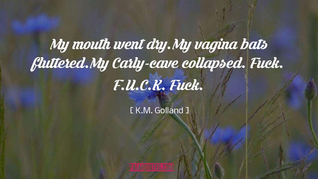 K.M. Golland Quotes: My mouth went dry.<br />My