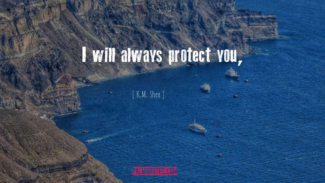 K.M. Shea Quotes: I will always protect you,