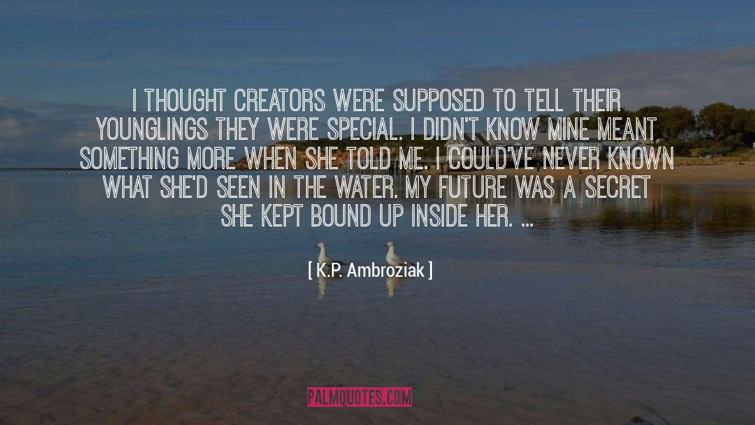 K.P. Ambroziak Quotes: I thought creators were supposed