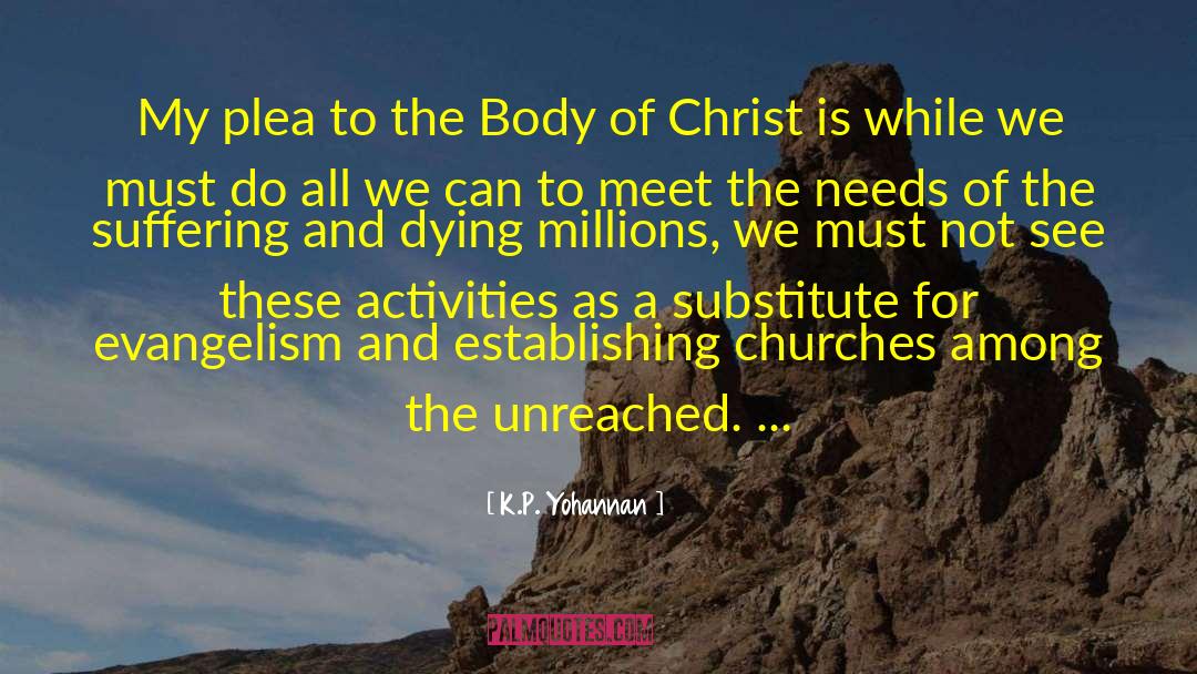 K.P. Yohannan Quotes: My plea to the Body