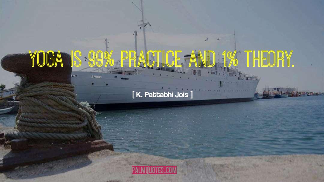 K. Pattabhi Jois Quotes: Yoga is 99% practice and