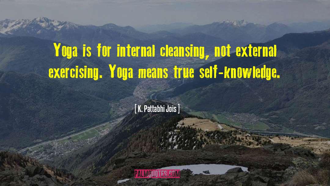 K. Pattabhi Jois Quotes: Yoga is for internal cleansing,