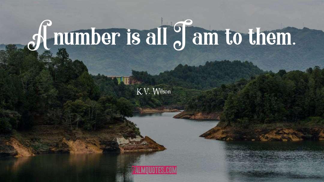 K.V. Wilson Quotes: A number is all I