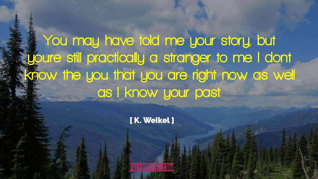 K. Weikel Quotes: You may have told me