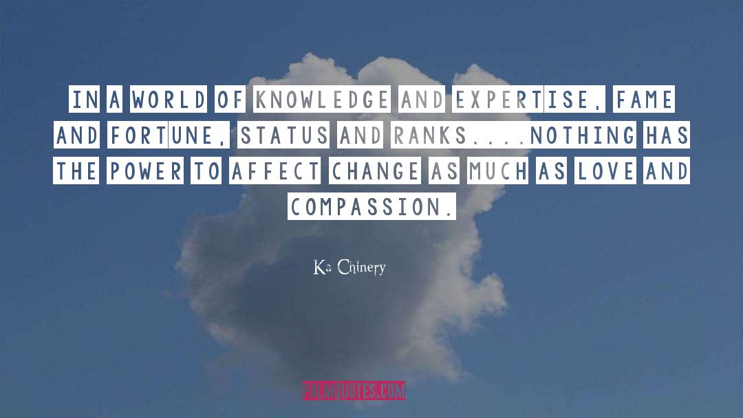 Ka Chinery Quotes: In a world of knowledge