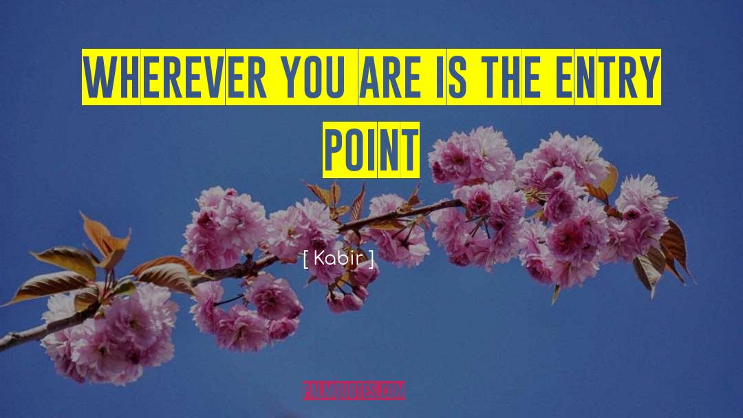 Kabir Quotes: Wherever you are is the