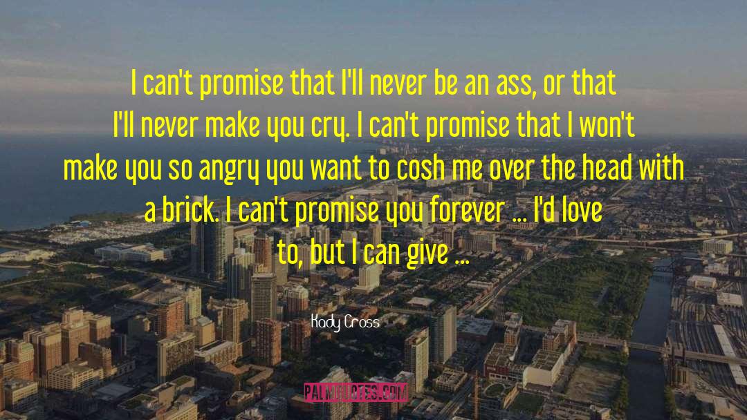Kady Cross Quotes: I can't promise that I'll