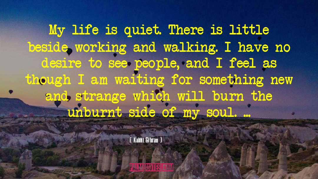 Kahlil Gibran Quotes: My life is quiet. There