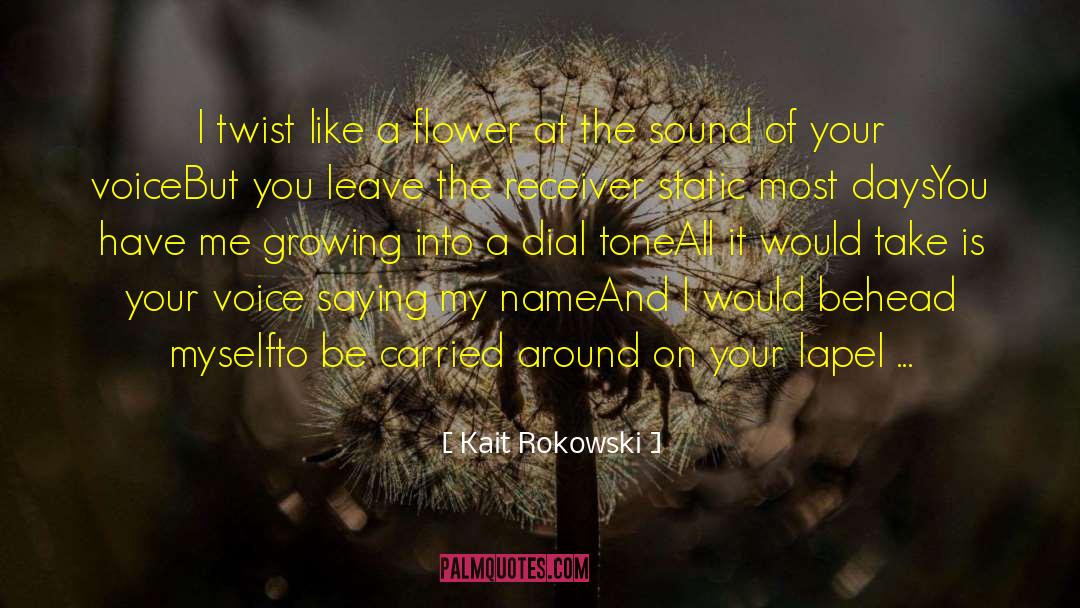Kait Rokowski Quotes: I twist like a flower