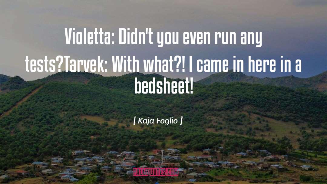 Kaja Foglio Quotes: Violetta: Didn't you even run