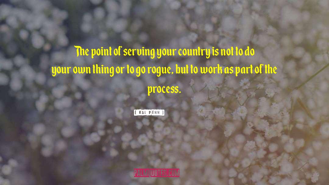 Kal Penn Quotes: The point of serving your