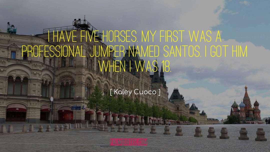 Kaley Cuoco Quotes: I have five horses. My