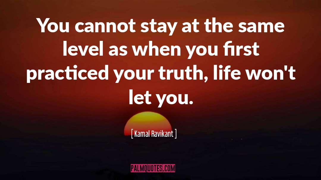 Kamal Ravikant Quotes: You cannot stay at the