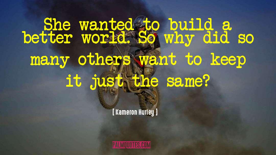 Kameron Hurley Quotes: She wanted to build a
