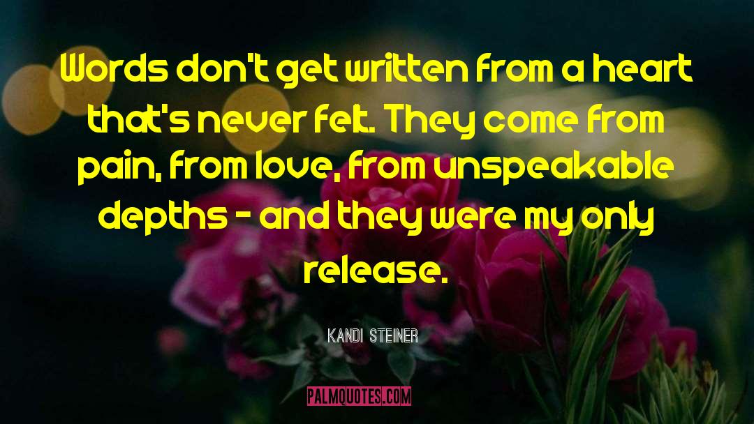 Kandi Steiner Quotes: Words don't get written from