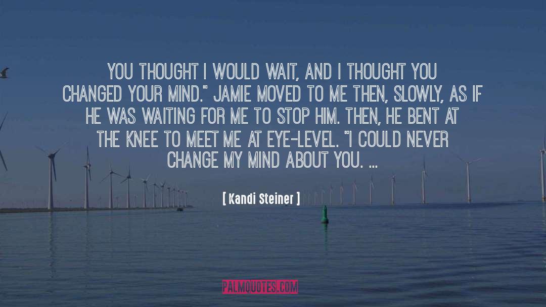 Kandi Steiner Quotes: You thought I would wait,