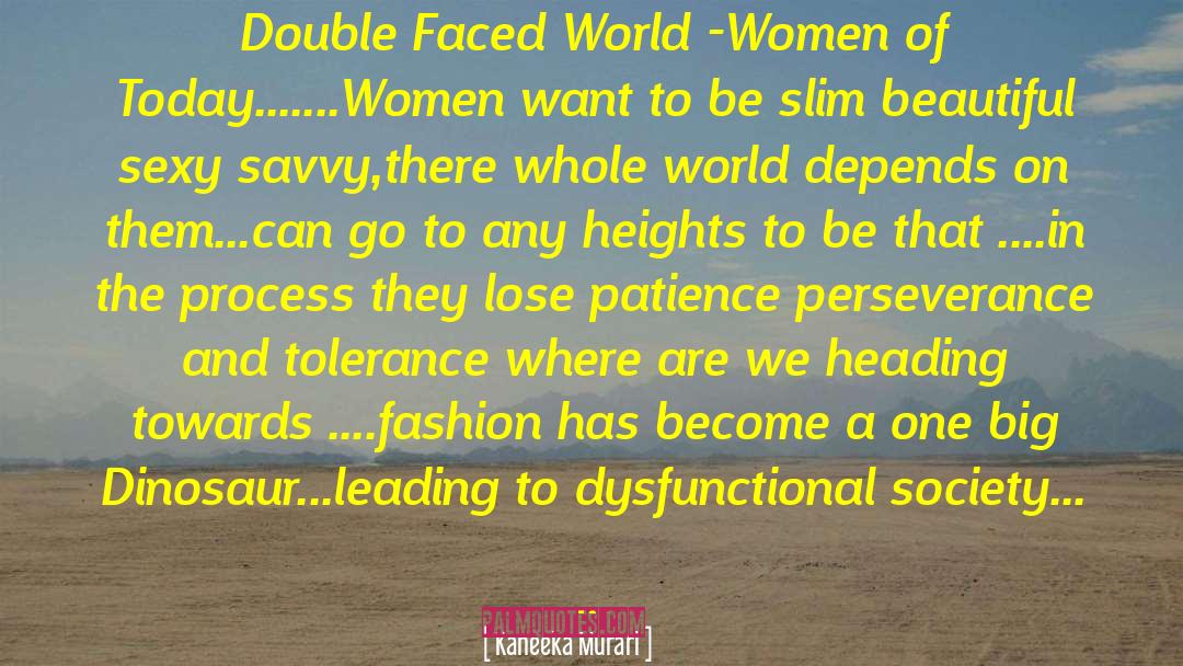 Kaneeka Murari Quotes: Double Faced World -Women of