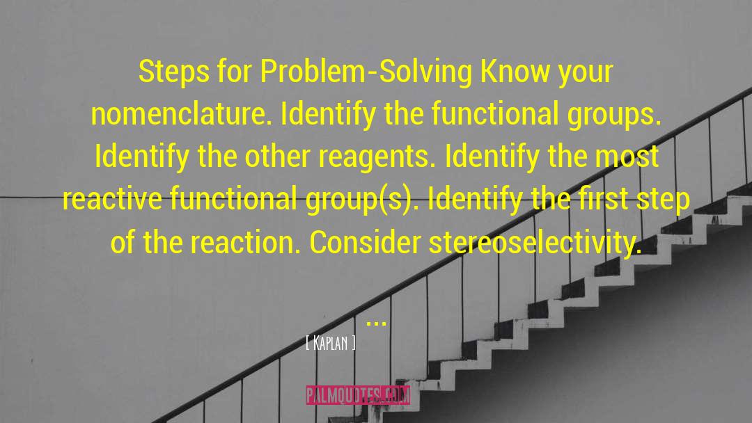 Kaplan Quotes: Steps for Problem-Solving Know your