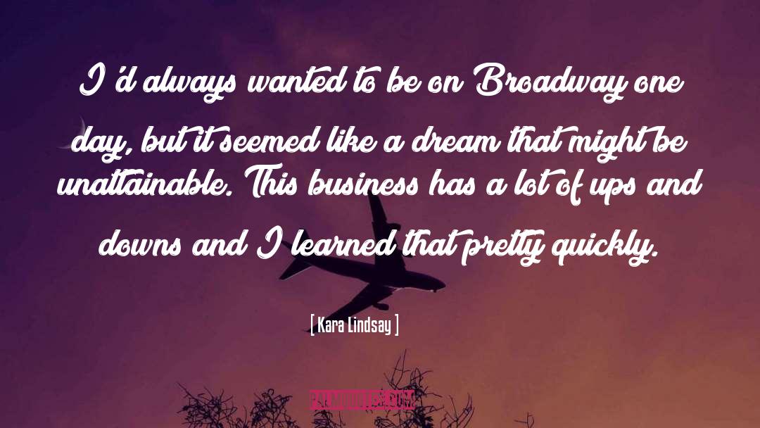 Kara Lindsay Quotes: I'd always wanted to be