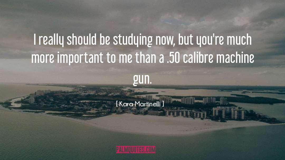 Kara Martinelli Quotes: I really should be studying