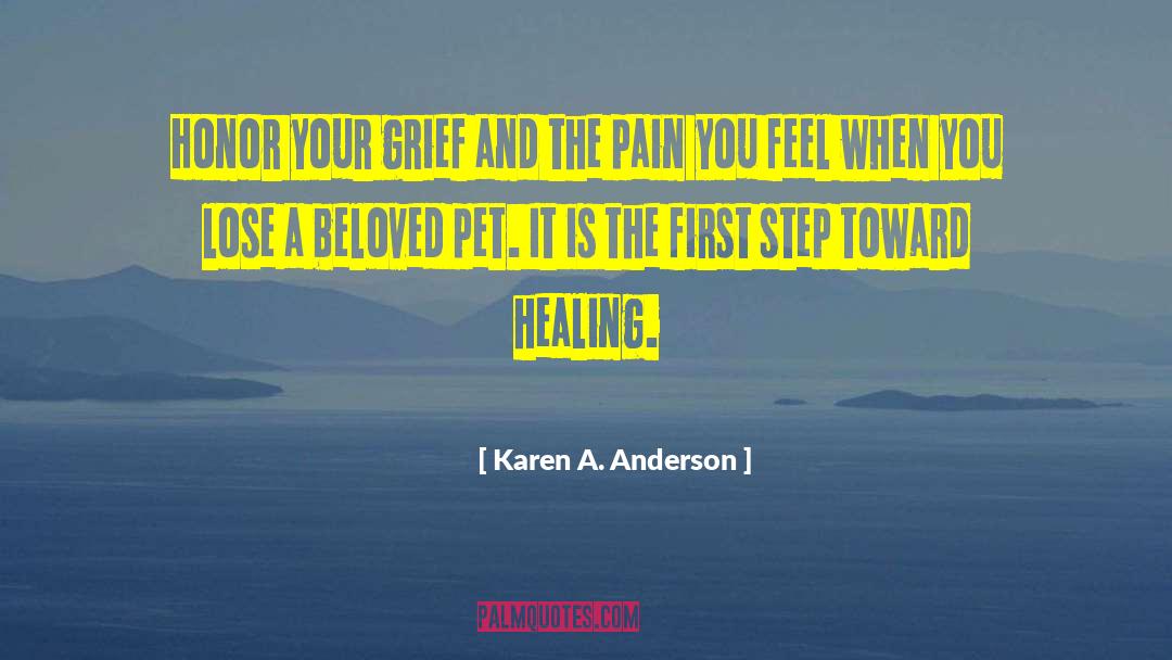 Karen A. Anderson Quotes: Honor your grief and the