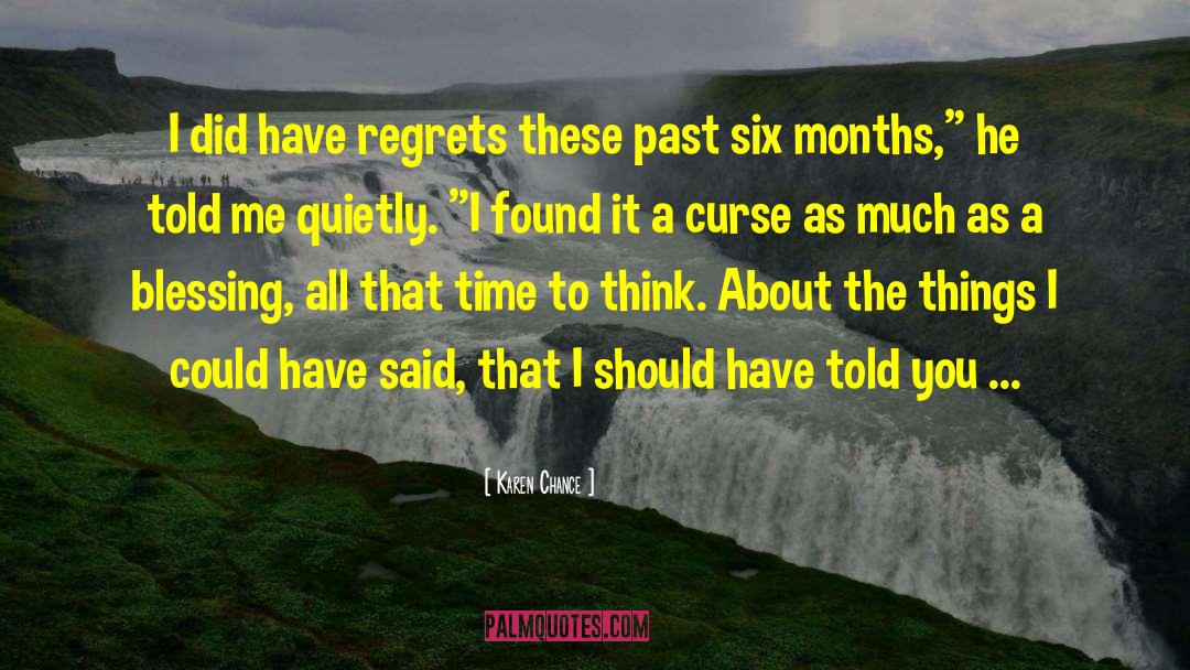 Karen Chance Quotes: I did have regrets these