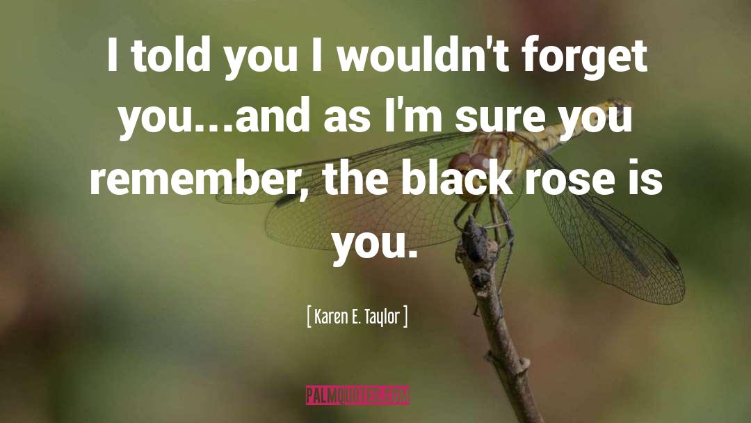 Karen E. Taylor Quotes: I told you I wouldn't