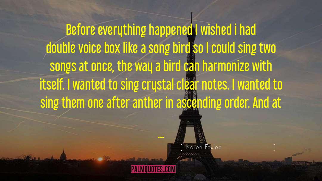 Karen Foxlee Quotes: Before everything happened I wished