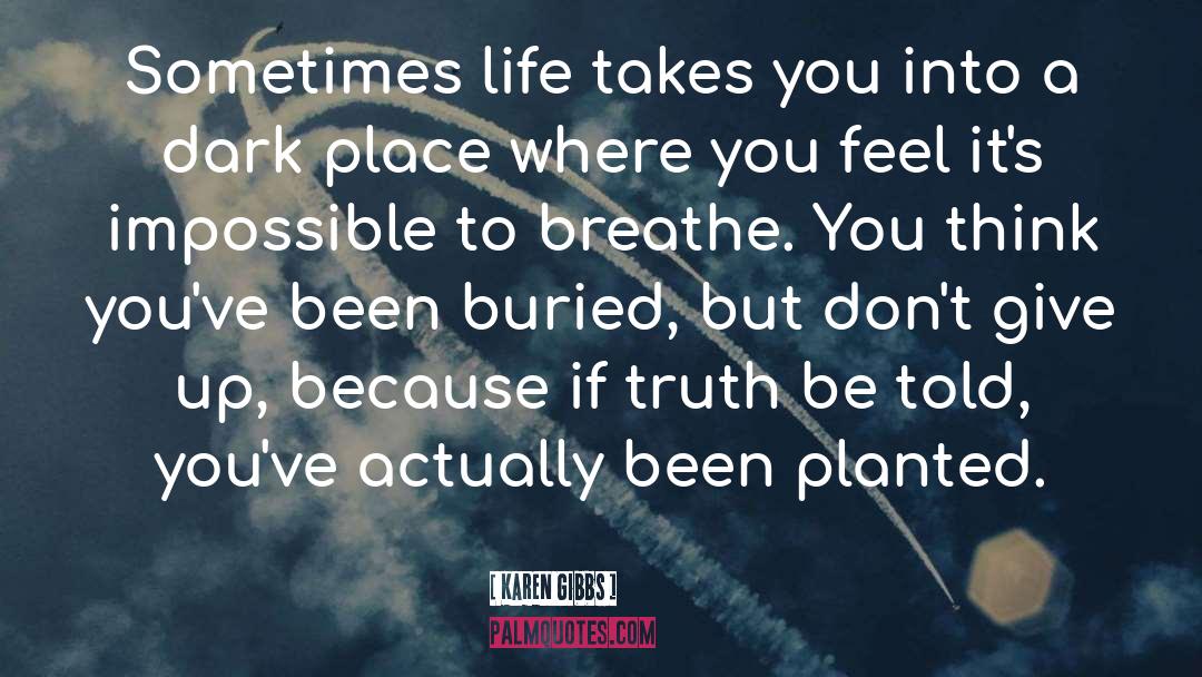 Karen Gibbs Quotes: Sometimes life takes you into