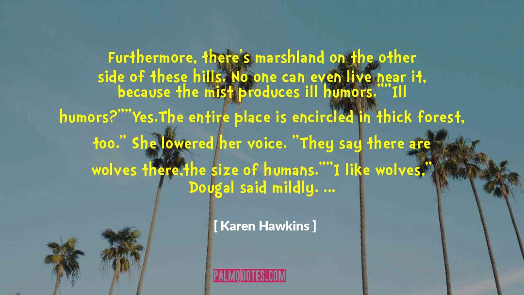 Karen Hawkins Quotes: Furthermore, there's marshland on the