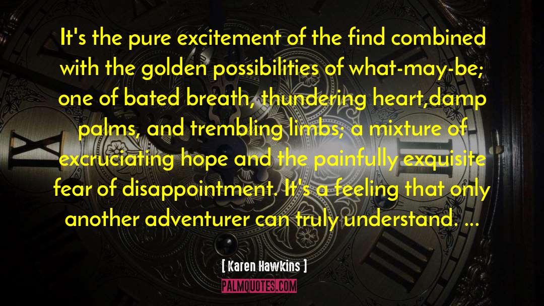 Karen Hawkins Quotes: It's the pure excitement of