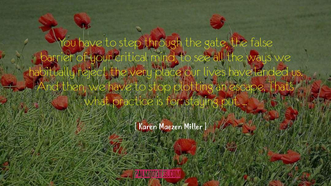 Karen Maezen Miller Quotes: You have to step through