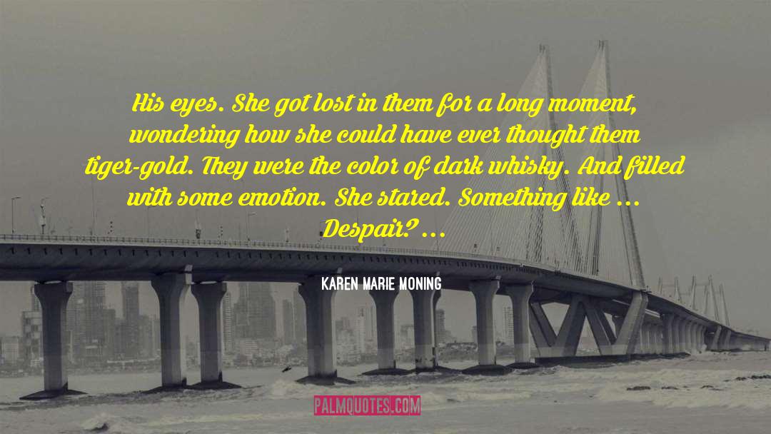 Karen Marie Moning Quotes: His eyes. She got lost