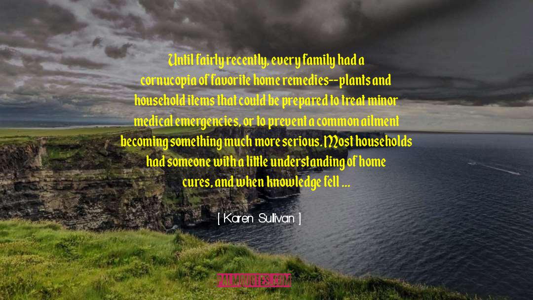 Karen Sullivan Quotes: Until fairly recently, every family